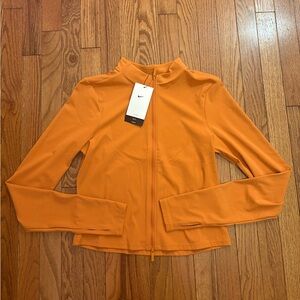 Nike Women's Orange Zenvy Dri Fit Full Zip Long Sleeve Jacket